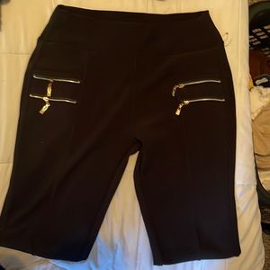 Skinny leg dress pants.